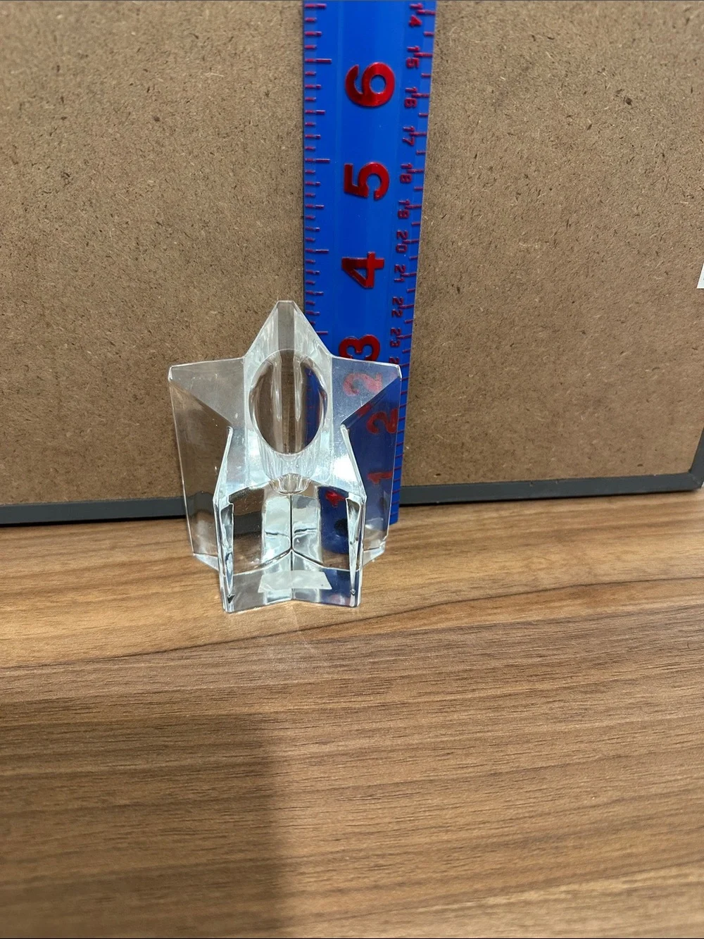 Toscany , pair of Clear Star Prism Candle Holders
